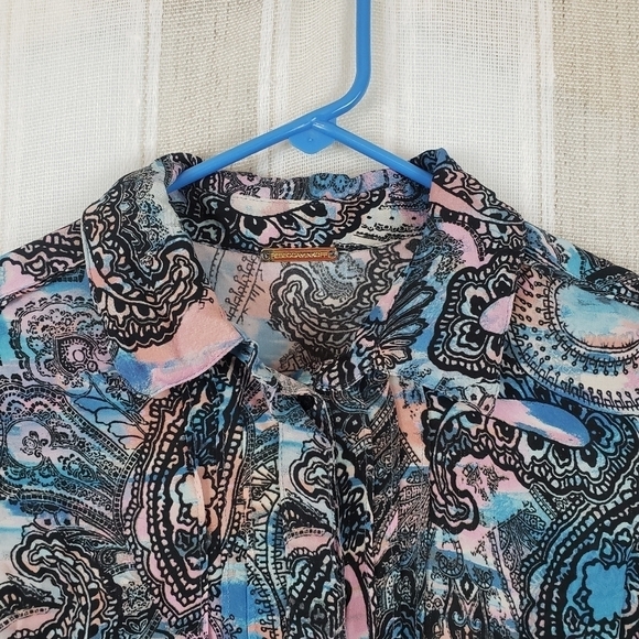 Rebecca‎ Minkoff 100% Silk Blouse Paisley Size 0 - Picture 2 of 11